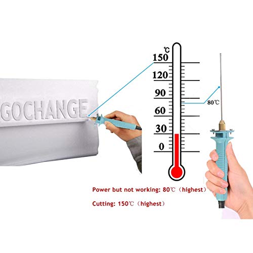 Foam Cutter Electric Hot Knife Foam Cutter GOCHANGE Cutting Machine Pen, 100-240V/15W Craft Hot Knife 10CM Styrofoam Cutting Pen with Electronic Voltage Transformer Adaptor - Thumbnail 4