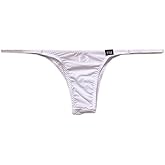 COMLIFE Men's Low Rise Traceless Thong Soft Ice Silk Bikini Panties