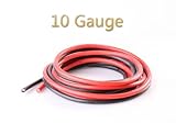 B&S FEEL 10 Gauge Silicone Wire 10 Feet - 10 AWG Silicone Wire - Flexible Silicone Wire