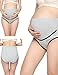 Mama Cotton Women's Over The Bump Maternity Panties High Waist Full Coverage Pregnancy Underwear (Multicolor E 4 Pack, Size-XL)