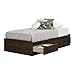 South Shore Fynn Twin Mates Bed (39'') with 3 Drawers, Brown Oak