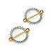 vcmart 2pcs Circle of Life Nipplerings Pink Gems Shields 14G