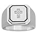 Men’s Stainless Steel Diamond Accent Cross and Bold Black Border Fashion Ring