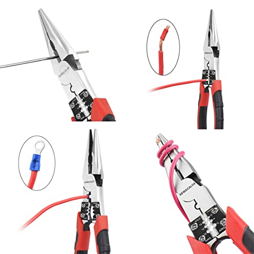 Industrial Compound action Plier Set, NEWACALOX 3pcs Heavy Duty