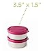 U-Konserve - Round Containers, Stainless Steel, Pack in Lunches, Picnics and Travel, Perfect for Nuts, Raisins, Hummus and Dips and More, Dishwasher Safe (Small, Magenta, Set of 2)