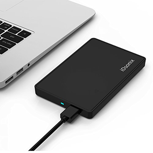 iDsonix Laptop USB 3.0 Sata III External Hard Drive Enclosure Case for 2.5 Inch Slim SSD HDD