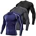 Lavento Men's Compression Shirt Baselayer Cool Dry Long-Sleeve Running T-Shirt