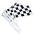 LUOEM Racing Stick Flags Mini Racing Flags Black White Checkered Flag On Stick for Nascar Tiny Car Sport Events Decoration Supplies,Pack of 50