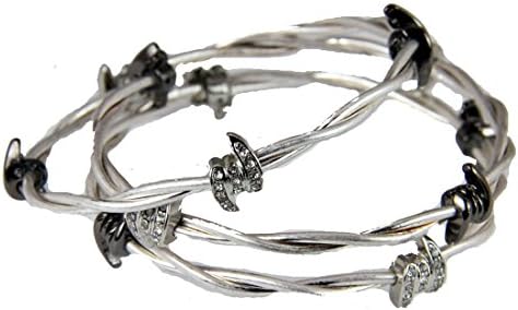4030089a Barbed Wire Barb 3 Piece Bracelet Set Christian Scripture Religious