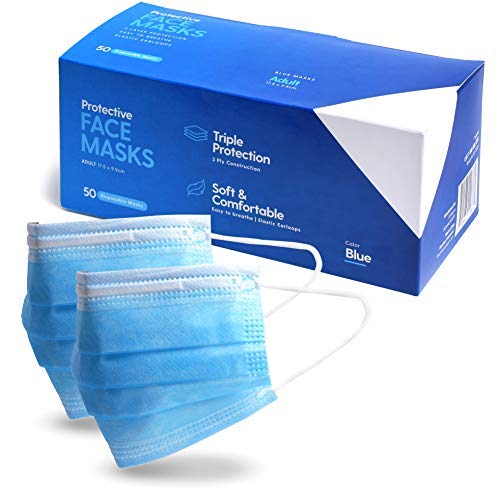 Disposable Face Mask, Breathable Masks (10 x 50 Boxes) 500 count