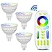 Mi-light Dimmable MR16 4W Led Bulb RGBW/WW LED Spotlight Smart Led Lamp with Touch Remote
