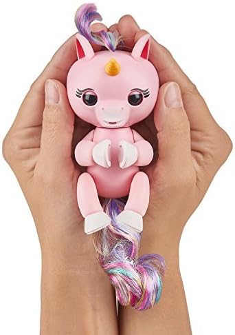 NEWEST VERSION 2018 Unicorn Interactive Finger Toy USB charger, Finger Puppet, Finger Pets Unicorn Stress Release toys Best Gift for children, United brand (not Fingerlings) White or Pink color option