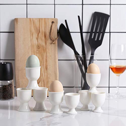 image for ONTUBE 1908.04 Ceramic Egg Cups Set of 8,Porcelain Egg Stand Holders f