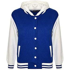 A2Z 4 Kids® Kinderen Meisjes Jongens Baseball Effen capuchon Jasje Stijlvol Varsity Stijl Mode Capuchon Nieuw Leeftijd 5…