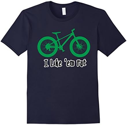 Men's I Like 'em Fat - Fat Bike Shirt XL Navy