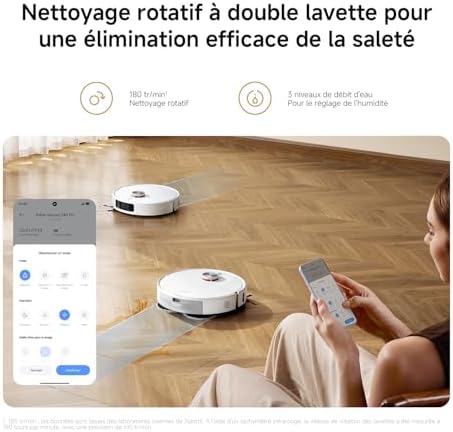 S40 Pro Aspirateur Robot, 15000Pa, Deux Bras Extensibles — photo 5 sur 8