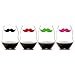 Cocktail/Wine Glass Markers Silicone Drink Markers Wine Charms with Beard Shape for Party Glass Identifiers (6 Count)