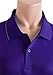 CLOVERY Golf Wear Moisture Wicking Short Sleeve 2-Button Polo Shirt Purple Medium