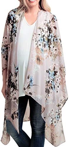 Womens Flowy Kimono Cardigan Open Front 