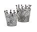 IMAX 84863-2 Maddy Galvanized Crowns (Set of 2)