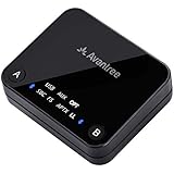 Avantree Audikast aptX Low Latency Bluetooth Audio Transmitter for TV PC (Optical Digital Toslink, 3.5mm AUX, RCA, PC USB) 100ft Long Range, Codec Display, Dual Link, No Delay
