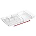 mDesign Adjustable, Expandable 7 Compartment Office Desk Drawer Organizer Tray for Office Supplies, Gel Pens, Pencils, Markers, Tape, Erasers, Paperclips, Staples - 1.25