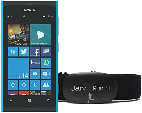 Jarv Run BT Premium Bluetooth® 4.0 Heart Rate Monitor for Windows Devices Running OS 8.1 or Later inc. Nokia Lumia 635, 640, 735, 830, Icon, 930, 1020, 1030, 1320, 1520 and More - Black (Soft Strap)
