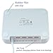 KeyEntre 4 USB Charging Station with Blue LED for Multiple Devices (White, Include Short Cables)