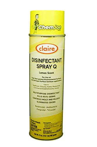 Claire C-081 15.5 Oz. Lemon Scent Disinfectant Spray for Health Care Use Aerosol Can (Case of 12)