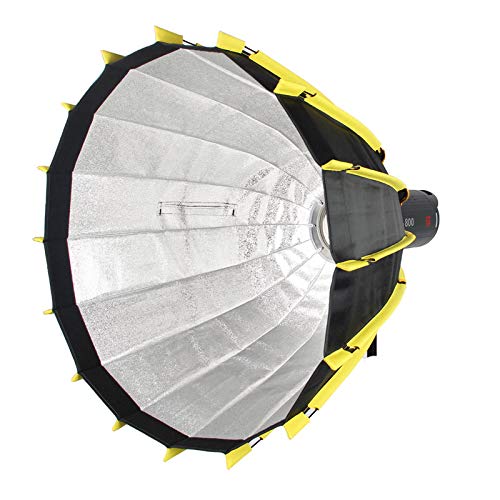 Life of Photo Deep para Softbox Ø 70 cm für Bowens & Mettle mit Grid, Parabol-Form Fotostudio Blitz Studioblitz – Bild 3