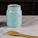 Wide Mouth Mason Utensil Holder - Large Ceramic Kitchen Utensil Holder - Rustic Farmhouse Caddy Organizer For Cooking Utensils, Spatula, Accessories - Beautiful Farm House Countertop Crock Decor