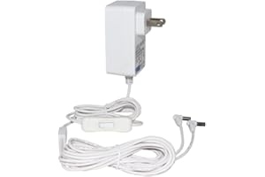 HUZUM 4.5V Lemax Power Adapter Compatible with Lemax Lighted Accessory AC DC Power Adapter for Christmas Halloween Village Lights Micro Lighting Building Decor(2 Head Output, with 304 Switch,Bend)