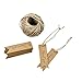 G2PLUS Mini Thank You Tags, 100PCS Small Gift Tags with String, Paper Hang Tag, Kraft Paper Gift Tag with Jute Twine for Arts and Crafts, Wedding, Christmas, Thanksgiving (Brown)