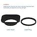 Haoge 49mm Square Metal Screw-in Mount Lens Hood for Sony RX1 RX1R RX1RII Camera, Sony E 20mm f2.8, 28mm f2, 30mm f3.5, 35mm f1.8, 50mm f1.8, T*E 24mm F1.8, 55mm F1.8, T*FE 35mm F2.8 Lens