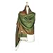 PASKMLNA Border Pattern Double Layered Reversible Woven Pashmina Shaw (003-18)