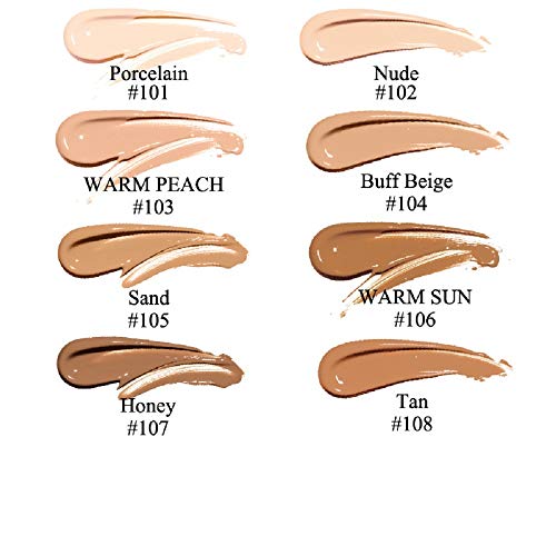 PHOERA Concealer Foundation,Matte Oil Control Concealer Foundation Cream,Long Lasting Waterproof Matte Liquid Foundation (Tan 108) - Thumbnail 3