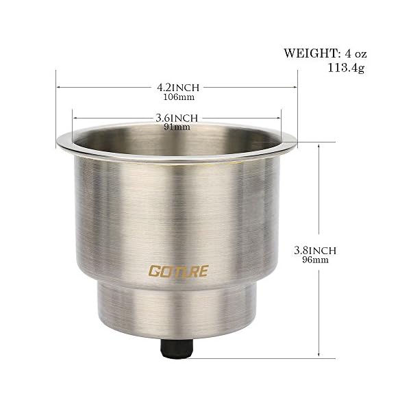 Shelure-Stainless-Steel-Cup-Drink-Holder-with-Drain-Marine-Boat-RV-Camper-Rod