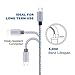 Cordking Micro USB Cable,3Pack 3FT Nylon Braided High Speed 2.0 USB to Micro USB Charging Cables Android Fast Charger Cord for Samsung Galaxy S7 Edge/S6/S5/S4,Note 5/4,HTC,LG,Tablet (Gray White)