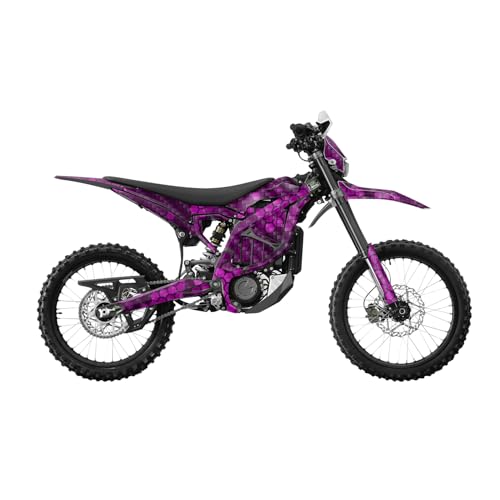 Carbon Fiber Surron Ultra Bee Graphics Kit Wrap - Pink Hexa Camo - Sur-Ron Skin…
