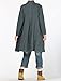Mordenmiss Women's Cotton Linen Full Front Buttons Jacket Outfit with Pockets Style 1 XXL Dark Green