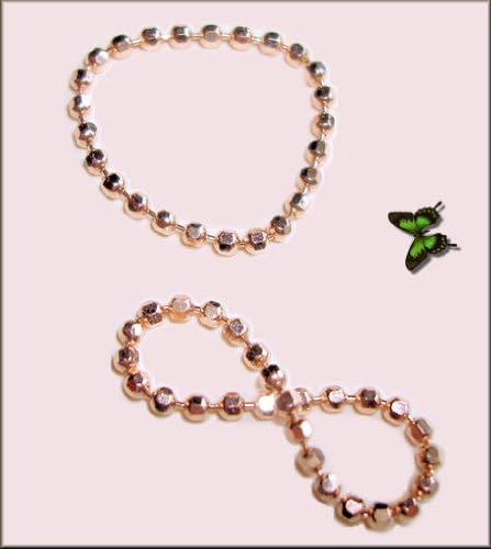 Amazon ジュエリー リング 指輪 レディース ピンキーリング ボールチェーンリング カット 10金 10k ピンクゴールド 重ね サイズ 1号 リング 通販