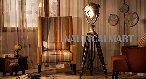 antique brass tripod floor lamp