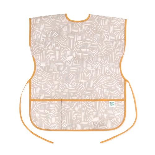 Bumkins Short Sleeve Smock, Toddler Reusable Waterproof Bib for Girls and Boys…
