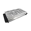Invero-Compact-3-Section-Stainless-Steel-Food-Buffet-Server-and-Warming-Hotplate-Tray-with-Adjustable-Temperature-Control-Clear-Lids-and-Cool-Touch-Handles-200W Invero® Compact 3-Section Stainless Steel Food Buffet Server and Warming Hotplate Tray with Adjustable Temperature…