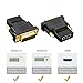 CableCreation DVI to HDMI Adapter,2-Pack Bi-Directional DVI Male to HDMI Female Converter, Support 1080P, 3D for PS3,PS4,TV Box,Blu-ray,Projector,HDTV