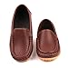 Femizee Toddler Boys Girls Loafers Shoes Casual Moccasin Slip On Dress Wedding Shoes for Kids,Brown,1301 CN 26