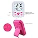 Kids Alarm Clock, Samshow Small Desk Shelf Wall Clock with Table Stand, Large LCD Screen Temperature Humidity Date 12/24h Display Snooze Nightlight for Girls Teens Battery Operated (Pink)