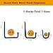 Heavy Duty Garage Hooks and Hangers Organizer - Wall Mount Garage Hanging Storage Utility Hooks for Ladders, Bike and Tools Black 6 Pack (Black Hook)