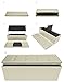 Sorbus Storage Bench Chest – Collapsible/Folding Bench Ottoman with Cover – Perfect Hope Chest, Pouffe Ottoman, Coffee Table, Seat, Foot Rest, and More – Contemporary Faux Leather, Large (Beige)
