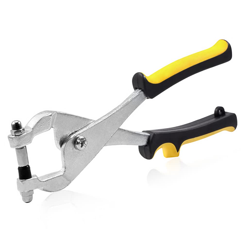 SPEEDWOX 10 Inch Ceiling Grid Punch Pliers - 3.24mm Grid Hole Punch for Rivets - Multifunctional Puncher for Thin Metal Sheet Decoration